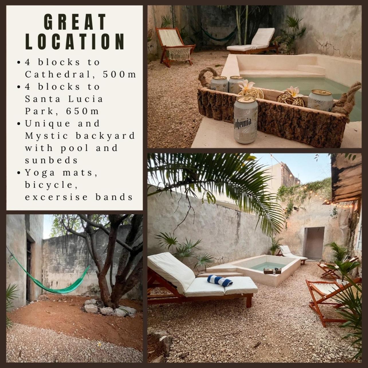 Villa Unique Mystic Pool Yard Only 3 Blocks Main Sq Mérida Esterno foto